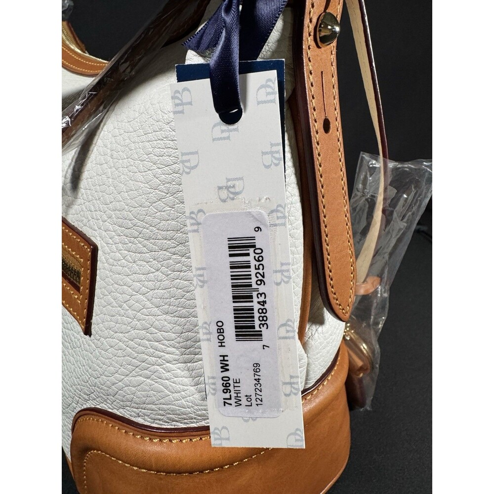NWT Dooney & Bourke Pebble Leather Hobo Shoulder Bag + Wristlet Wallet White - Picture 11 of 13